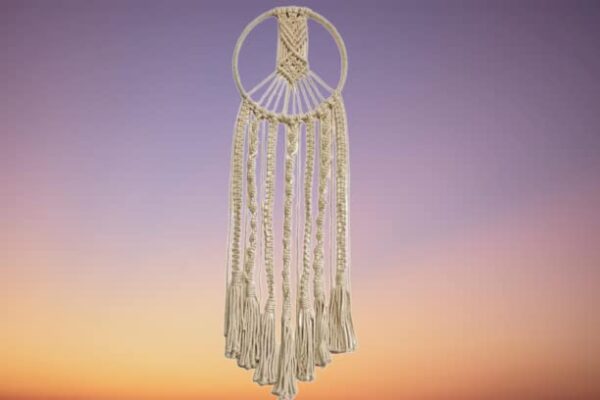 DXYZ Macrame Dream Catcher (Small) | Cotton Rope Bohemian Vintage Style Wall Hanging | Modern Room Home Decor - Image 2