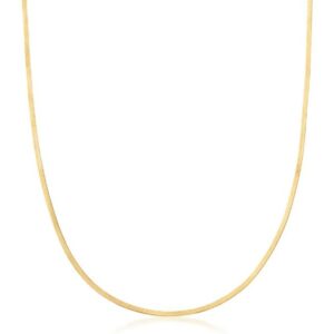 Aeoss Flat Gold Snake Chain Herringbone Choker Neckchain for Women | Stainless Steel Anti Tarnish Chain Waterproof Necklace Jewellery