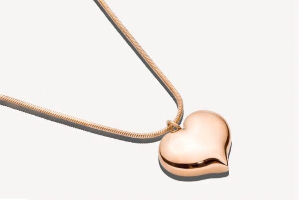 Aeoss Rose Gold Heart Pendant Necklace Neckchain for Women | Stainless Steel Anti Tarnish Chain Waterproof Necklace Jewelry, Stylish Heart Pendant Necklace For Women/Girls (Rose Gold) - Image 4