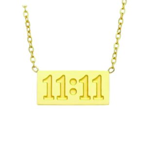 Aeoss 1111 Angel Spiritual Good Luck Neckchain for Women | Stainless Steel Anti Tarnish Chain Waterproof Necklace Jewellery