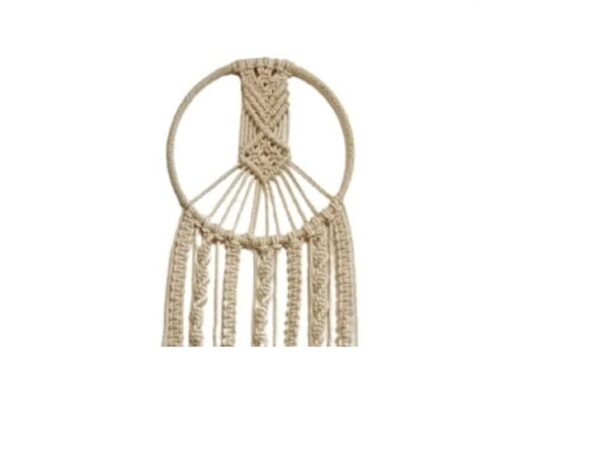 DXYZ Macrame Dream Catcher (Small) | Cotton Rope Bohemian Vintage Style Wall Hanging | Modern Room Home Decor - Image 4