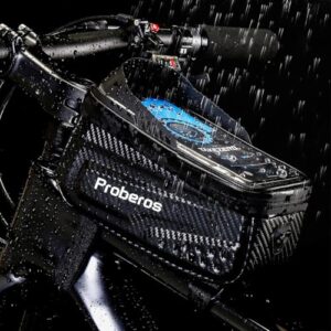 PROBEROS Plastic Bicycle Storage Bag with 6.8'' Waterproof TPU Touch Screen & Double Zipper Design, Cycle Mobile Holder for All Phones Upto 6.8 Inches Accessories
