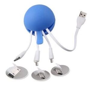 Aeoss Multiple Travel USB Adapter Usb 8 Pin Usb to MIcro Usb Usb to 30 pin Charging Purple color