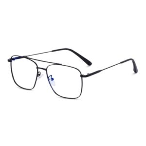 Dervin Blue Light Blocking Blue Cut Zero Power anti-glare Retro Square Eyeglasses, Frame for Eye Protection from UV by Computer/Tablet/Laptop/Mobile
