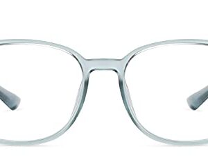 LENSKART BLU | Zero Power Blue Cut Computer Glasses | Gaming Glasses | Anti Glare, Lightweight & Blocks Harmful Rays | UV Protection Specs | Men & Women | Large | LB E13739 (Grey)