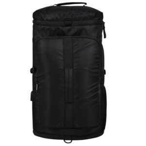Hexagon Laptop Backpack for Men (45L) With 15.6” Laptop Sleeve, Shoe Compartment & USB Charging | Travel Bag For Man | Expandable Backpack & Convertible Duffle Bag for Travelers, Gym-Goers - Black