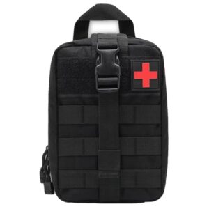 ARURA (LABEL) Medical Kit First Aid Pack Survival Emergency Medicine Waist Bag Molle Kit Rescue Equipment Kit (No (Black)