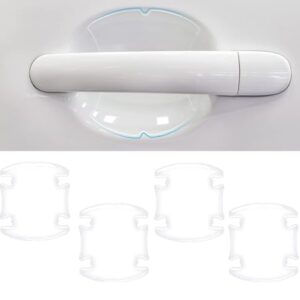DETACHI Car Door Handle Protector Transparent Sticker and car Handle Scratch Protector car Door Sticker PU Finger Guard Car Paint Protection Universal Car Door Guard (Pack of 4)