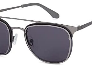 VINCENT CHASE EYEWEAR 100% UV Protected | Matte Grey-Grey Full Rim Rectangular | Stylish & Premium Sunglasses | For Men & Women