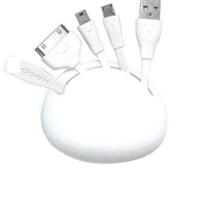 Aeoss USB Adapter, 3-in-1 Travel USB Charger, USB Type A to Micro USB to 30 Pin Connector, High Speed Charging, White
