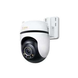 Tapo C530WS, 3K 5MP Outdoor Pan/Tilt Smart Wi-Fi Security Camera, 360° View, Color Night Vision, Free AI/Person/Vehicle/Motion Detection, Cloud & SD Card Storage, 24/7 Recording, IP66 Weatherproof
