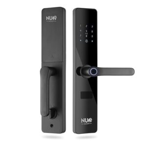 NUO Smart Lock R18 - Stylish Security Door Lock, Smart Home Compatible - Biometric/Fingerprint, PIN, RFID, App Connectivity - Bluetooth/WiFi, 5 Bolt Lock | 2 Year Warranty | Free Installation