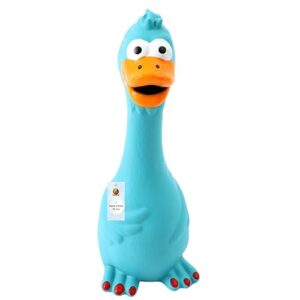 Foodie Puppies Natural Latex Rubber Squeaky Dog Toy - (Blue Duck) | Small Dogs & Puppy | Durable, Animal Design, Fetch & Chew Safe Play Toy | Reduce Separation Anxiety