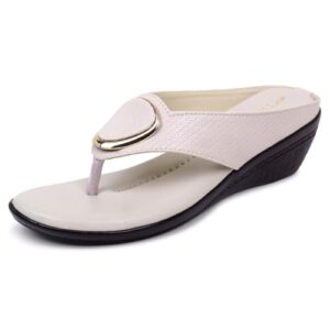 TRASE Womens Cream Wedge Sandal