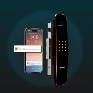 Mygate Smart Door Lock Pro 2 with WiFi | Inbuilt Door Sensor | 6-Ways to Unlock | Advanced Biometric | Remote Access | Tamper Alerts | 3-Year Brand Warranty (Sunset Copper)