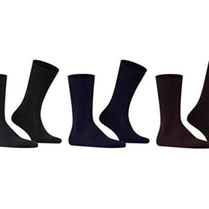 Aeoss Solid Coloured Calf Length Crew Socks For Men (Mixed)