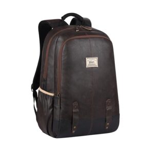 Gear Classic Anti Theft Faux Leather 18 inch 48 cms Brown Laptop Backpack