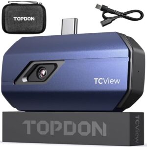 TOPDON TC002C Thermal Imaging Camera for iOS with IR Resolution of 256 x 192px, Temperature Range from -20°C to +550°C, Specially Built for iPhone & iPad (With Type-C Cable, Suitable for iPhone 15