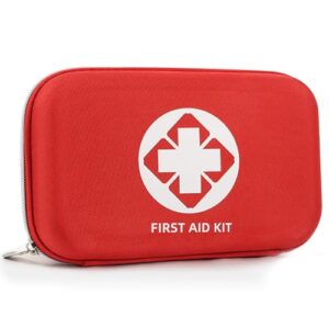 HEBEZON First Aid Kit - Small Waterproof Hard Shell Medical Kit for Car, Home, Travel, Camping & Emergencies - Compact 8.2"x5.3"x3.1" EVA Survival Kit with Essential Supplies (Empty)