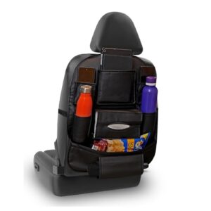 Solimo Pu Leather Auto Car Back Seat Organizer, Multipocket Storage Tablet, Bottle And Tissue Paper Holder Black - Automobiles