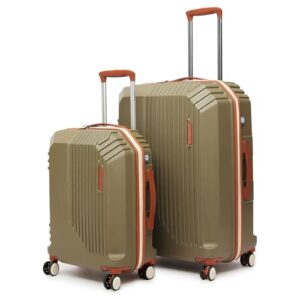 uppercase Vector Set of 2 (S+L),Check-in Sustainable Trolley Bag,Hardsided Anti-Scratch 8 Spinner Wheel Luggage,TSA Lock & Anti-Theft Zippers,Suitcase for Unisex,2000 Days Warranty (Brown)