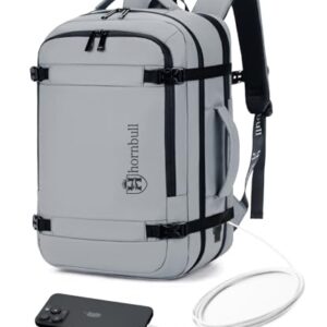 HORNBULL Paris Travel Backpack for Men 40L & Upto 17.3-inch Laptop Backpack Water-resistant Expandable with USB & Type-C Port Multi-Layer Large Capacity Backpack for Weekend Office & Travel