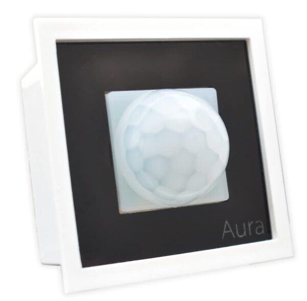 AURA 360 Degree PIR Motion Sensor,Energy Saving Motion Detector 1 Way Switch,Automatic Room Light Sensor Switch with Time Delay Adjustable Fits in Modular Fitting Roma, Veto, Rider (Pack of 1), White