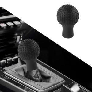 SARTE Car Gear Knob Protector for Anti-Scratch and Dust Proof Shifter - Universal Fit Silicon Stylish Cover - Black, Silicone Rubber