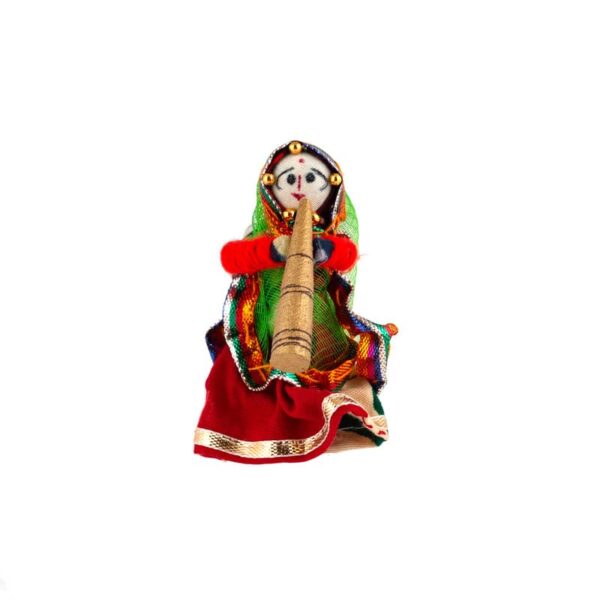 JH Gallery Traditional Rajasthani Handmade Decorative Puppet Doll Fridge Magnet (Set of 5) (Female Dolls) - Image 7
