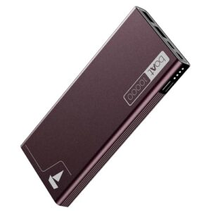 boAt Energyshroom PB300 Powerbank with 10000mAh Battery, 22.5w Fast Charging, Micro USB Input 12-Layer Smart IC Protection, LED Indicators and Aluminum Alloy Casing(Burgundy)