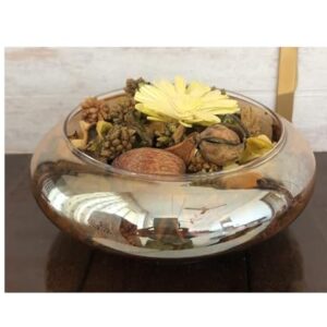 SPHINX Decorative Glass Bowl,Uruli Terrarium, Succulent Bamboo Planter, Floating Candles Holder, Feng shui items for home office, gift– (Amber, 3X 6 Inch) Online at Low Prices in India -
