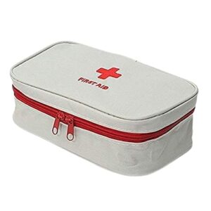 JB Export Nylon Travel Medicine Pouch Emergency First Aid Kit Pouchorganizer With Medicine-Pocket Empty Bag For Travelling Car, Home, Office, Grey