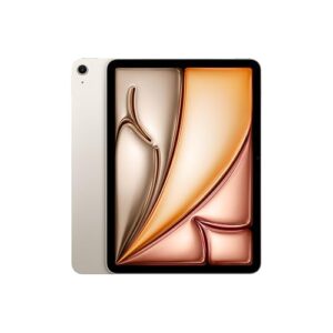 Apple iPad Air 11″ with M3 chip Built for Apple Intelligence, Liquid Retina Display, 128GB, 12MP Front/Back Camera, Wi-Fi 6E, Touch ID, All-Day Battery Life — Starlight