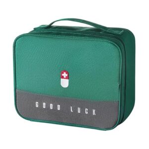 XIBO Medicine Bag, First Aid Kit Box, Emergency Kit, First Aid Pouch, Medicine Pouch, Portable Medicine Storage Bag for Home, Office, Travel (Large)