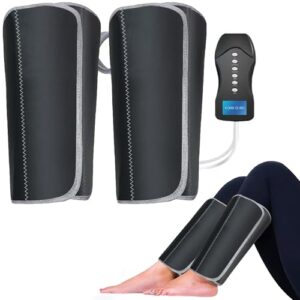 BYWOKY Air Pressure Massager for Blood Circulation & Pain Relief | Calf, Arm, Leg & Foot Massager | 1800mAh Battery | 4 Massage Techniques (Black)