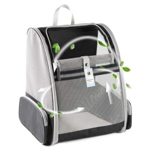 Foodie Puppies Pet Backpack Carrier for Small Cats Dogs (Ventura Backpack) | Ventilated Design, Safety Straps, Buckle Support, Collapsible | Designed for Travel, Hiking & Outdoor Use (Black)