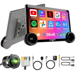 Wagzo Diamond 2K Car Android System Touch Screen 4GB+64GB|4 Core|Wireless Carplay Adapter & Android Auto | Car Stereo |Universal All Cars| Including AHD Rear View Camera| 1+1 Years Warranty