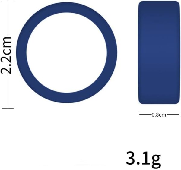 OJOS Silicone Ring Cover Compatible with Oura Ring Gen 3/ Gabit Ring, Round Ring Case Elastic Ring Protection Smart Ring Protector Sleeve Accessories (Light Blue, M for 11/12/13/14) - Image 2