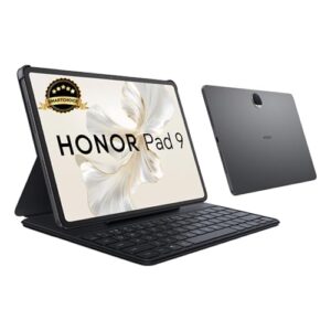 HONOR Pad 9 (Smartchoice) WiFi Tablet with Free Bluetooth Keyboard, 12.1-Inch 2.5K Display, 8GB, 256GB Storage, Snapdragon 6 Gen 1 (4nm), 8 Speakers, Up-to 17 Hours, Android 13, Metal Body, Gray