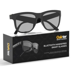OAKTER Smart Glasses with Wireless Bluetooth | Hands-Free Calling | Open Ear Music | Sport Headset | Intelligent Eyewear | Connect with Mobile/Tablet | Circular Frame
