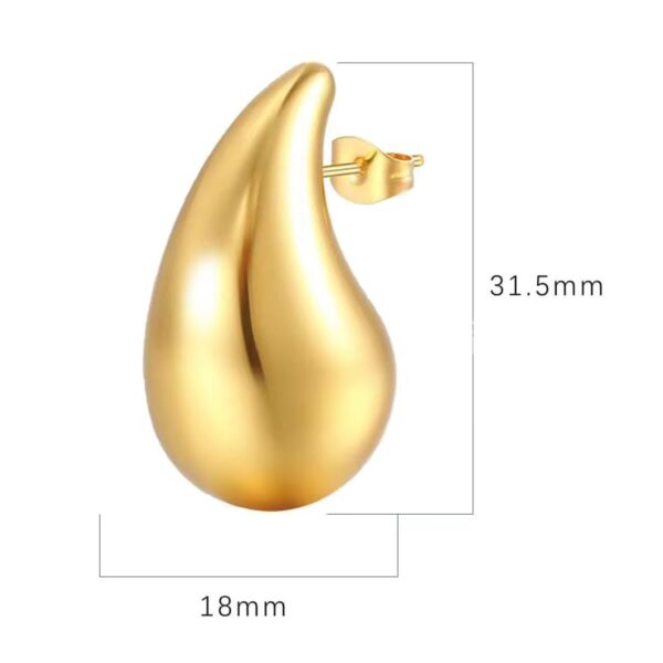 Aeoss Women Chic Teardrop Bottega Inspired Round Earrings | Gifts for Women and Girls, Anniversary Gift, Birthday Gift (Gold) - Image 3