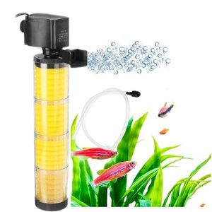 VAYINATO® BL-8500F Aquarium Filter, Upto 5ft - Fish Tank Submersible Power Filter 35w - 3 in 1 Filteration, Oxygenation and Water Flow 4 Layer by Petzlifeworld