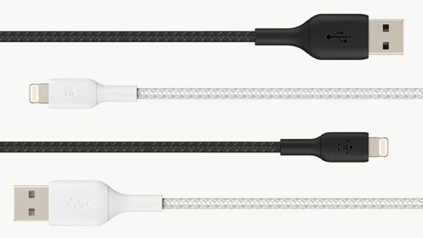 Belkin Apple Certified Lightning to USB A and Sync Tough Braided Cable for iPhone, iPad, Air Pods, 3.3 feet (1 meters) – Black - Image 6
