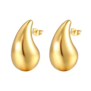 Aeoss Women Chic Teardrop Bottega Inspired Round Earrings | Gifts for Women and Girls, Anniversary Gift, Birthday Gift (Gold)