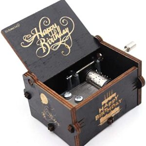 Sichumaria Happy Birthday Music Box Happy Birthday Merchandise Wooden Box Girl/Boy Birthday Gift Music Box. (Happy Birthday),1.97 x 1.5 In, Music