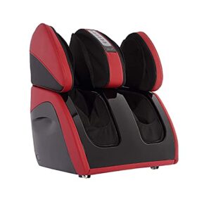 RoboTouch Classic Corded Electric Plus Leg And Foot Massager With Kneading And Vibratory Reflexology For Pain Relief In Calves, Thigh, Feet, And Ankles, One Year Warranty. (Red)