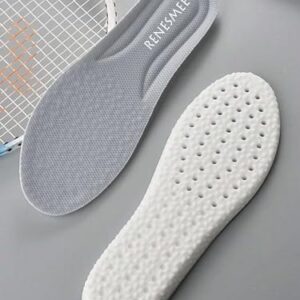 RENESMEE Memory Foam Shoe Insoles, Elastic Shock Absorbing Height Increasing Sports Shoe Insoles For Men And Women Cuttable Soft Breathable Honeycomb Orthotic Replacement Inserts