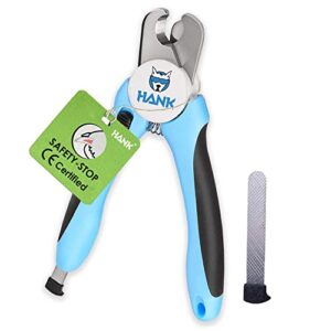 HANK Dog Nail Clipper - Pet Nail Trimmer - 3.5mm Sharp Blade - Avoid Overcutting - Safety Gaurd Button - Nail Filer - Nail Cutter for Dogs & Cats (Basic Model)