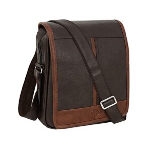 Storite Stylish PU Leather Sling Cross Body Travel Office Business Messenger One Side Shoulder Bag for Men Women (30 x 5.5 x 24 Cm)