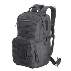 Tripole Captain 25 Litres Tactical Laptop Backpack with MOLLE Webbing and Carabiner – Travel, Outdoor & Daily Use (Black)